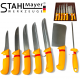 Професионален Комплект Месарски Ножове Сатър и Масат 7 части STAHLMAYER - Exclusive + Точило Професионален Комплект Месарски Ножове Сатър и Масат 7 части STAHLMAYER - Exclusive + Точило
