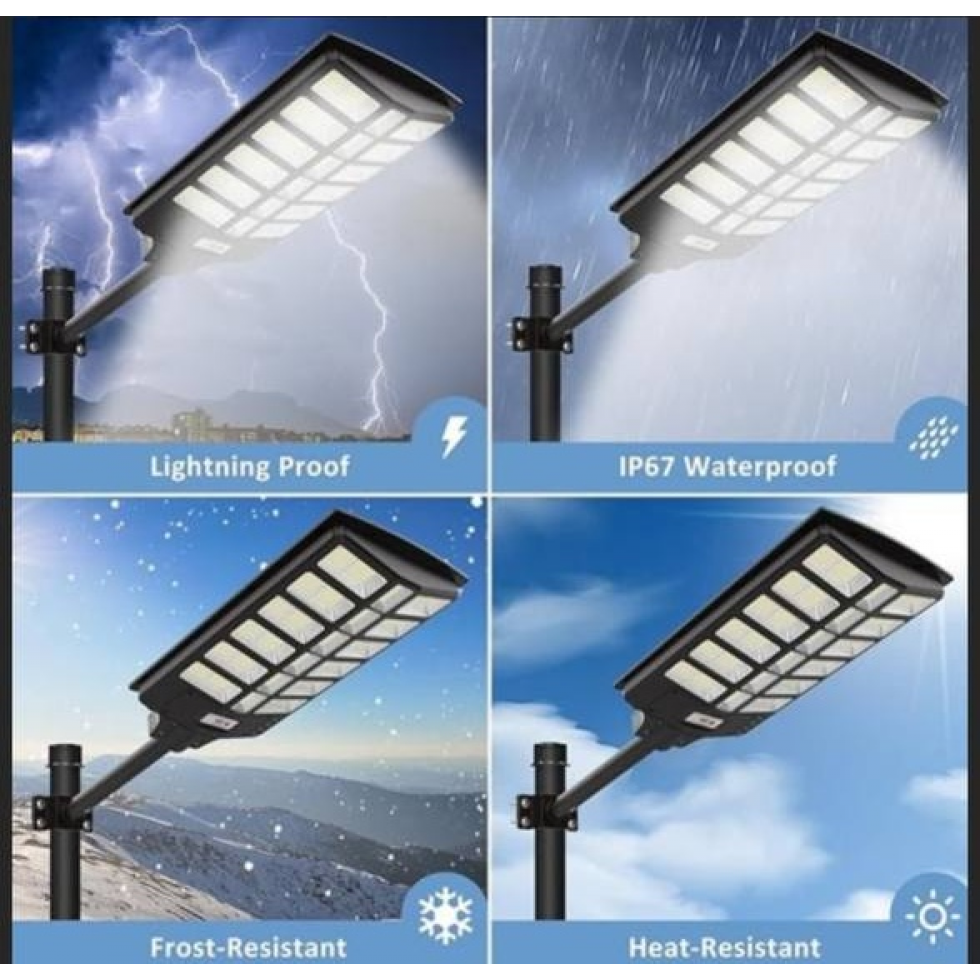 Соларна LED Улична Лампа SUNVISION 1800W Голяма с Дистанционно Управление 20 Секции BK280-20 Соларна LED Улична Лампа SUNVISION 1800W Голяма с Дистанционно Управление 20 Секции BK280-20