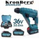 Акумулаторен Професионален Ударен Перфоратор / Бормашина 36V 10AH KRONBERG Мощен и Безчетков с 2 Батерии Зарядно Устройство и Куфар