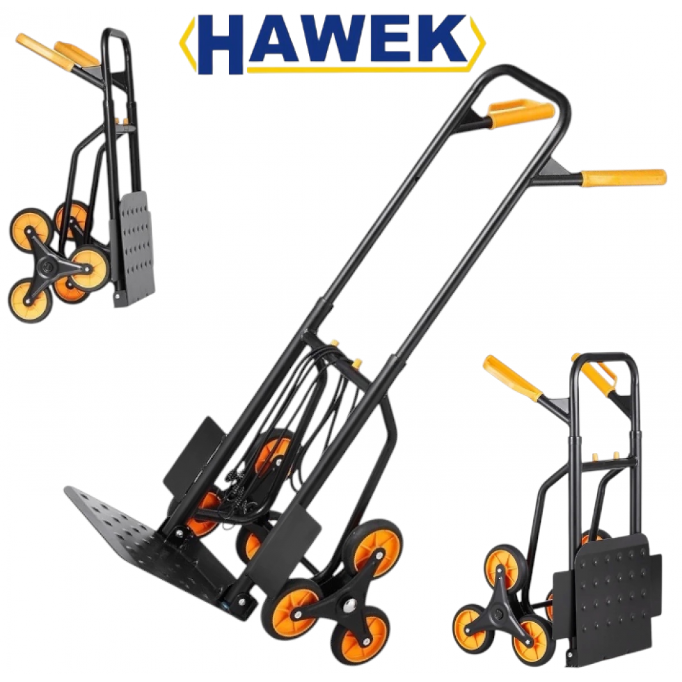 Количка за Стълби HAWEK HW-9034 Сгъваема Транспортна Количка с 6 колела Товароносимост 200кг Количка за Стълби HAWEK HW-9034 Сгъваема Транспортна Количка с 6 колела Товароносимост 200кг