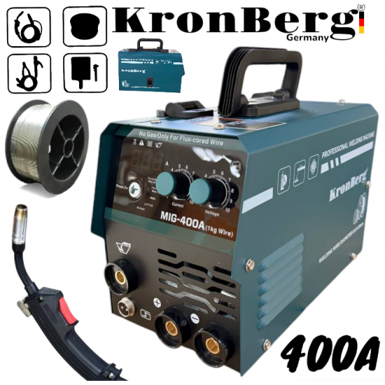 Телоподаващо и Инверторен Електрожен Комбиниран 2в1 KRONBERG 400A Заваръчен Апарат