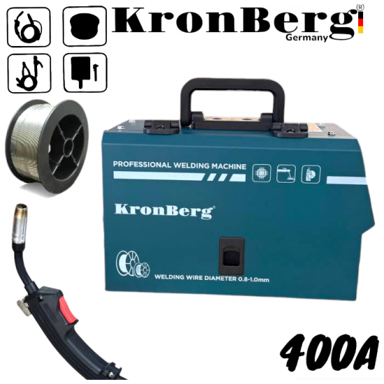 Телоподаващо и Инверторен Електрожен Комбиниран 2в1 KRONBERG 400A Заваръчен Апарат