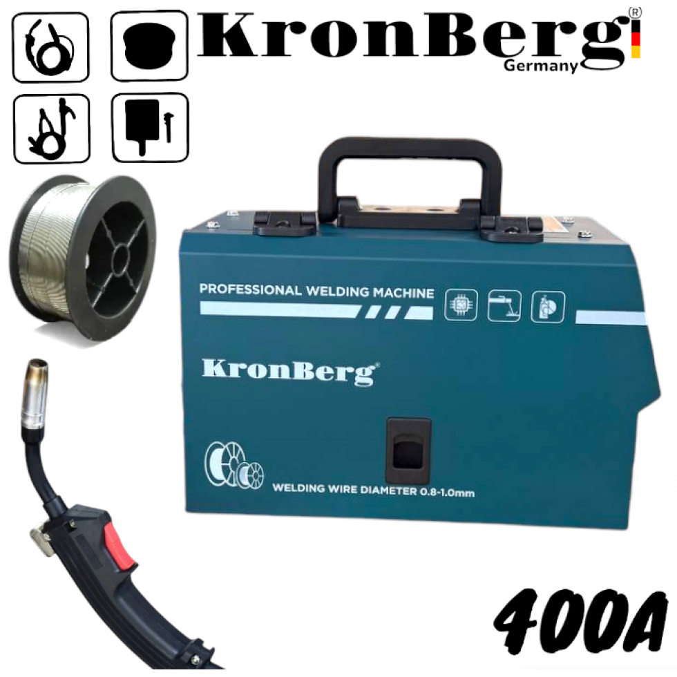 Телоподаващо и Инверторен Електрожен Комбиниран 2в1 KRONBERG 400A Заваръчен Апарат Телоподаващо и Инверторен Електрожен Комбиниран 2в1 KRONBERG 400A Заваръчен Апарат