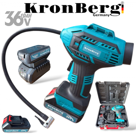 Акумулаторен Безчетков Компресор за Въздух 36V 10AH KRONBERG 2 Батерии
