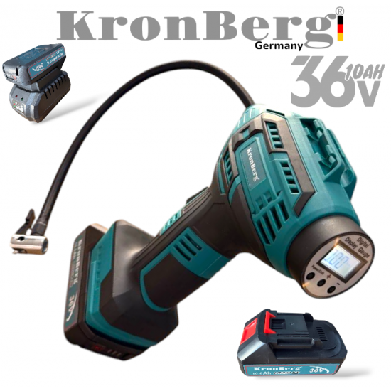 Акумулаторен Безчетков Компресор за Въздух 36V 10AH KRONBERG 2 Батерии