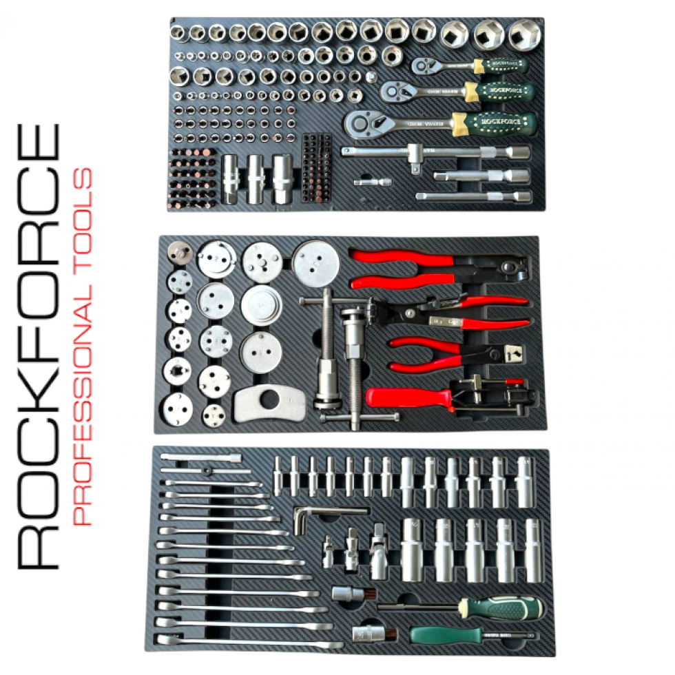 Шкаф с Инструменти 240 части 5 чекмеджета ROCKFORCE Шкаф с Инструменти 240 части 5 чекмеджета ROCKFORCE