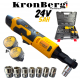 Акумулаторна Безчеткова Тресчотка 24V 5AH 90Nm KRONBERG 2 Батерии и Куфар с комплект вложки