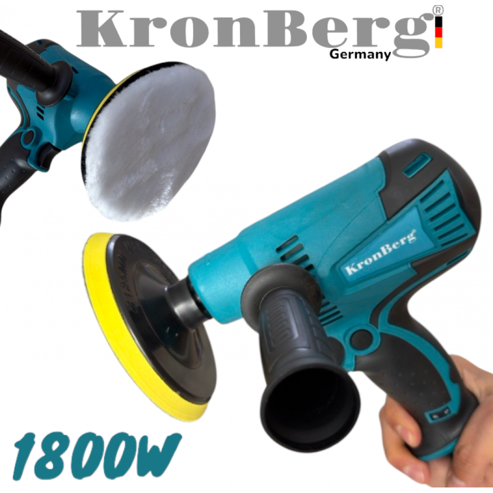 Електрическа Полирмашина 125мм 24V 5AH KRONBERG Машина за Полиране 220V с Регулация на Обороти Електрическа Полирмашина 125мм 24V 5AH KRONBERG Машина за Полиране 220V с Регулация на Обороти