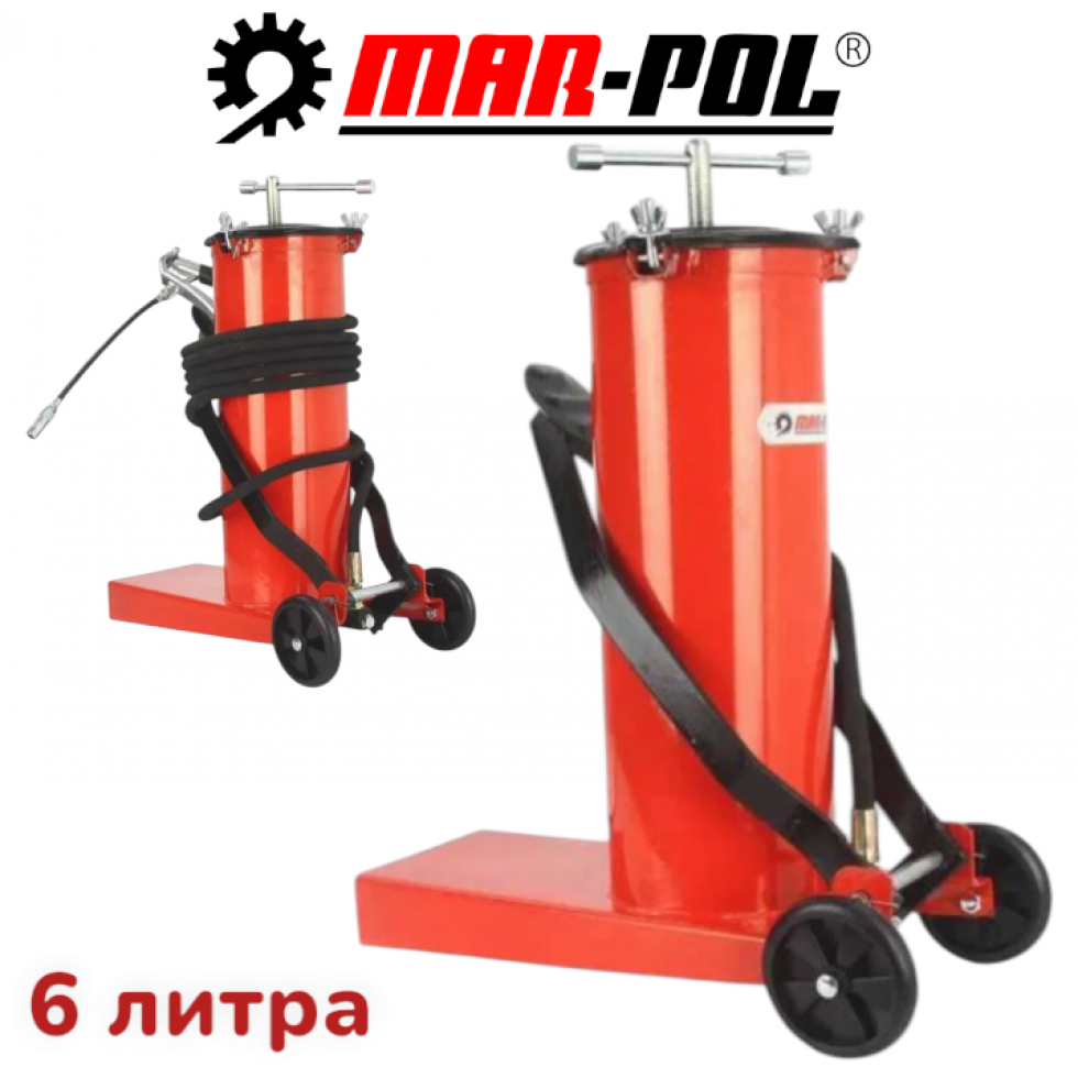 Крачна Помпа за Гресиране 6 литра MAR-POL Система за Гресиране Такаламит