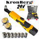 Акумулаторна Безчеткова Тресчотка 24V 5AH 90Nm KRONBERG 2 Батерии и Куфар с комплект вложки