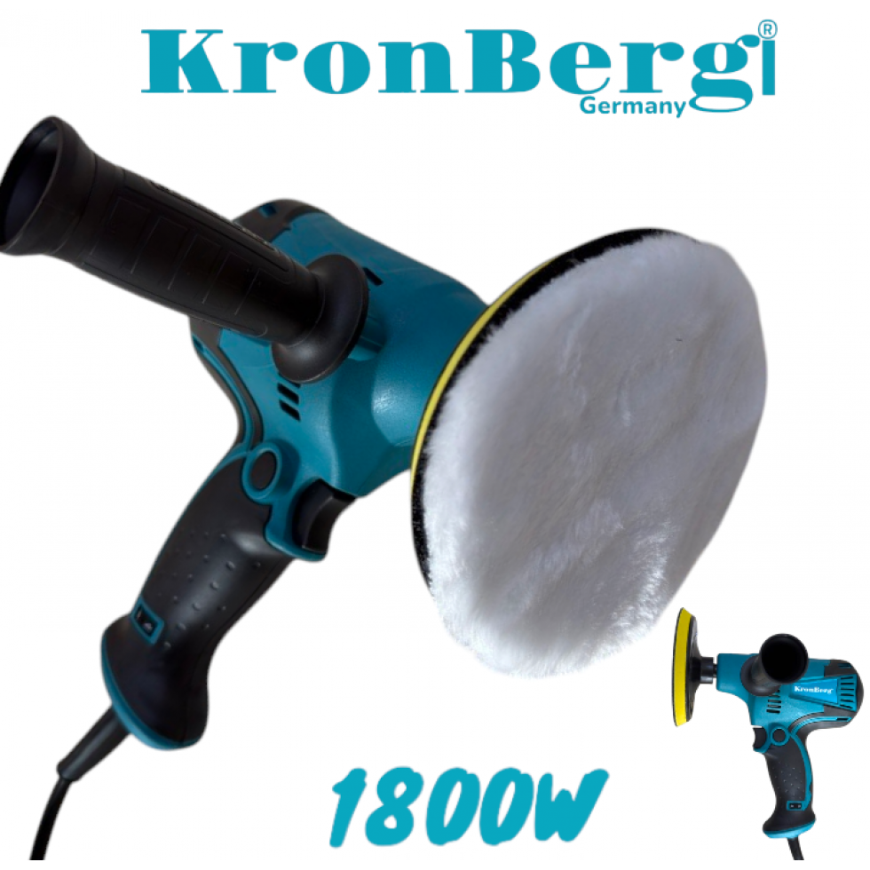 Електрическа Полирмашина 125мм 24V 5AH KRONBERG Машина за Полиране 220V с Регулация на Обороти Електрическа Полирмашина 125мм 24V 5AH KRONBERG Машина за Полиране 220V с Регулация на Обороти
