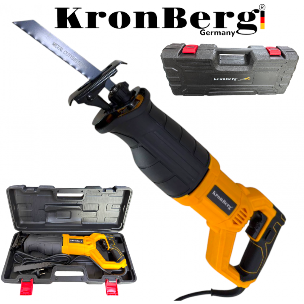 Елекрически Професионален Саблен Трион 3800W KRONBERG 220V Прав Трион за Месо Кости Метал Желязо Пластмаса Дърво и др. в Куфар Елекрически Професионален Саблен Трион 3800W KRONBERG 220V Прав Трион за Месо Кости Метал Желязо Пластмаса Дърво и др. в Куфар