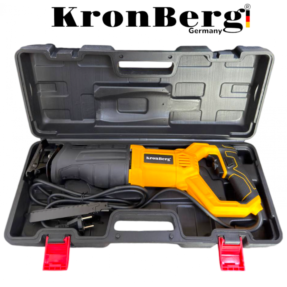 Елекрически Професионален Саблен Трион 3800W KRONBERG 220V Прав Трион за Месо Кости Метал Желязо Пластмаса Дърво и др. в Куфар Елекрически Професионален Саблен Трион 3800W KRONBERG 220V Прав Трион за Месо Кости Метал Желязо Пластмаса Дърво и др. в Куфар