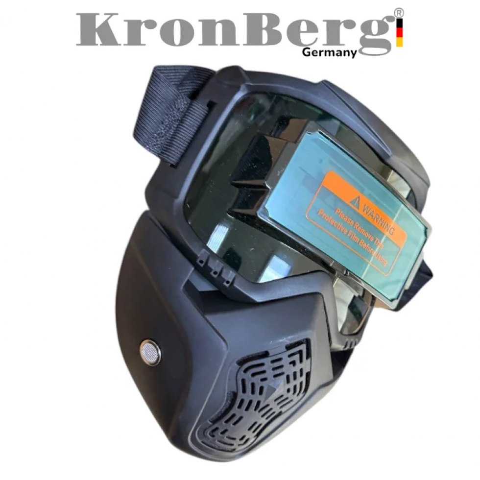 2в1 Телоподаващо с Инверторен Електрожен 400A KRONBERG Заваръчен Апарат до 5мм + Соларен Шлем