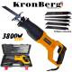 Елекрически Професионален Саблен Трион 3800W KRONBERG 220V Прав Трион за Месо Кости Метал Желязо Пластмаса Дърво и др. в Куфар Елекрически Професионален Саблен Трион 3800W KRONBERG 220V Прав Трион за Месо Кости Метал Желязо Пластмаса Дърво и др. в Куфар