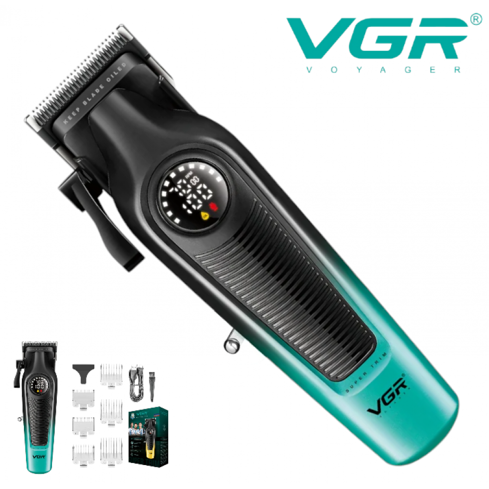 Машинка за Подстригване на Коса и Брада VGR V-196 Златен и Зелен Машинка за Подстригване на Коса и Брада VGR V-196 Златен и Зелен