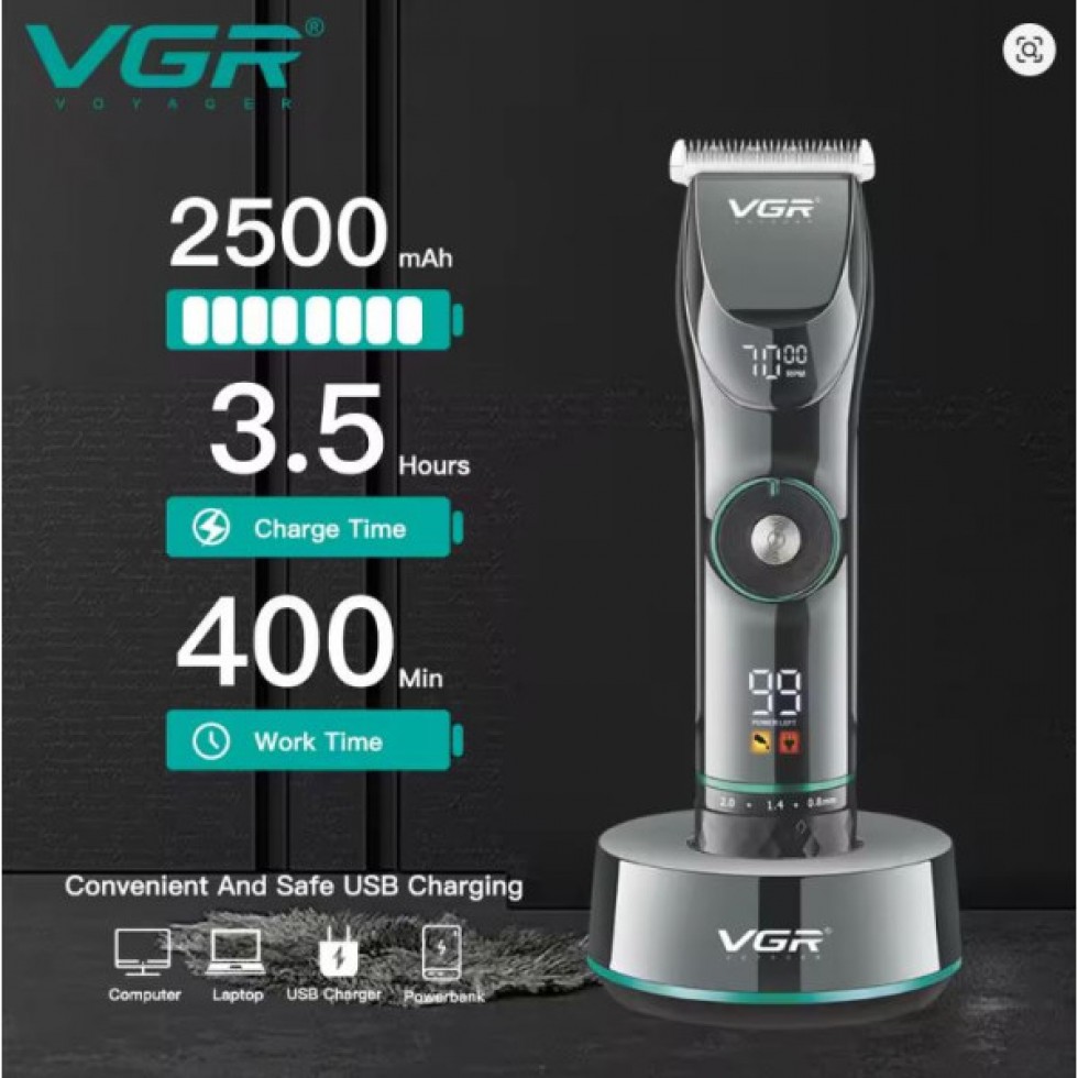 Машинка за Подстригване Професионална VGR V-256 за Коса и Брада Тример Машинка за Подстригване Професионална VGR V-256 за Коса и Брада Тример