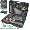 Гедоре Професионално 180 + 2 части 1/4″ 3/8″ 1/2″ Комплект Инструменти с Тресчотки в Куфар ROCK FORCE