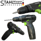 2в1 Акумулаторен Винтоверт + Мини Ъглошлайф 76мм STAHLMAYER 2 Батерии и Зарядно в Куфар