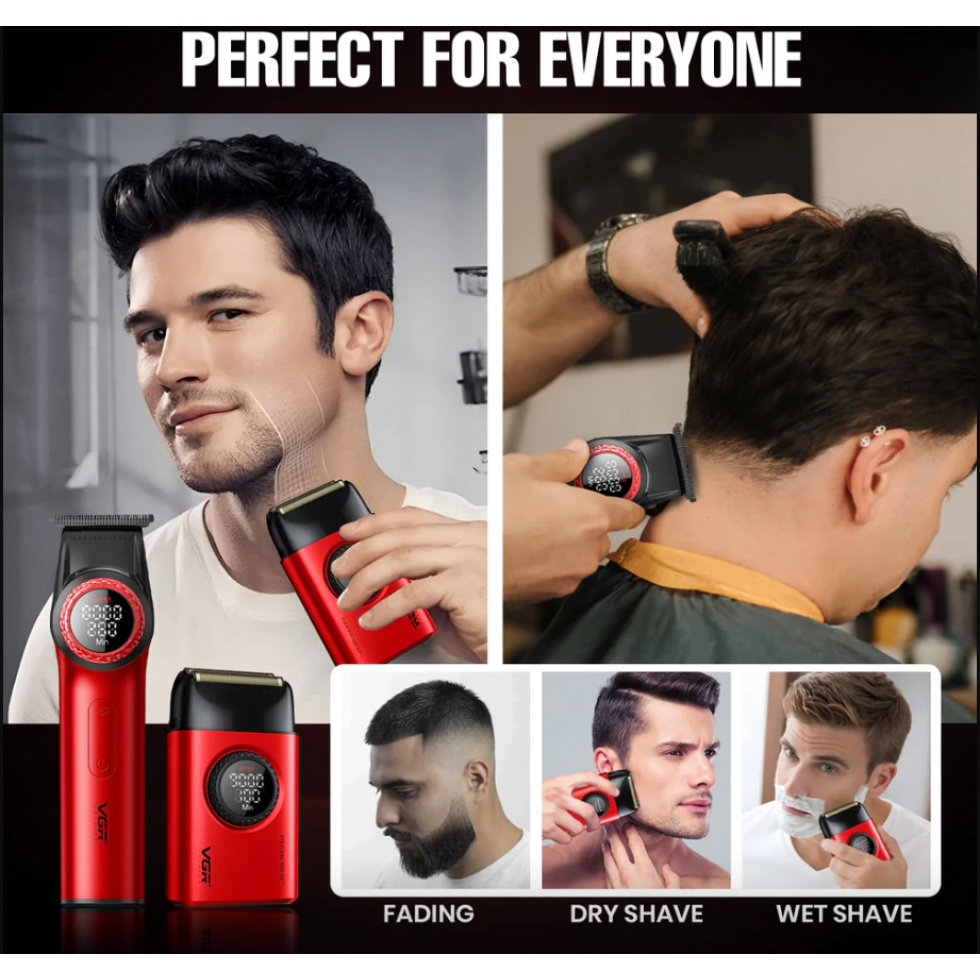 2в1 Машинка за Подстригване и Самобръсначка Шейвър SHAVER VGR V-977 V-377 Водоустойчив RED 2в1 Машинка за Подстригване и Самобръсначка Шейвър SHAVER VGR V-977 V-377 Водоустойчив RED