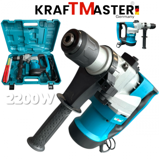 Електрически Къртач Перфоратор 2200W KRAFT MASTER с Куфар