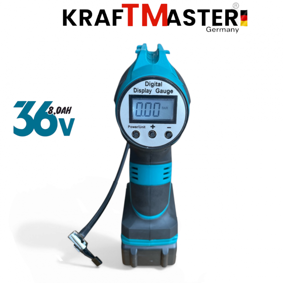 Акумулаторен Компресор за Гуми с 2 батерии 36V 8,0Ah KRAFTMASTER