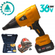 Мощна Духалка Тип Пистолет 36V 8AH + две приставки за Листа Сняг Автомивка Барбекю Огън с 2 батерии  ТАЙГА 