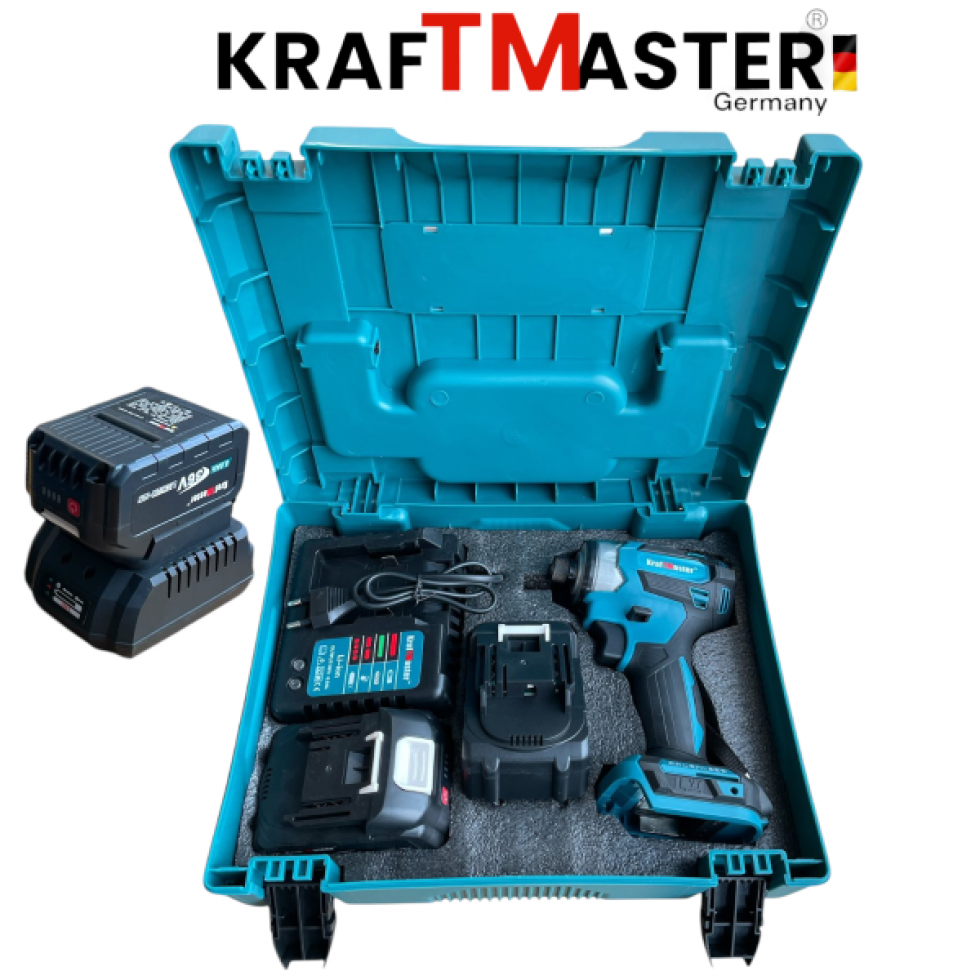 Ударен Винтоверт Импакт 36V 8,0AH KRAFT MASTER 850Nm 2 Батерии
