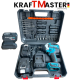 Голям Безчетков Акумулаторен Ударен Гайковерт-Импакт Винтоверт 1/2 36V 8,0AH с 25 части в Куфар KRAFTMASTER 