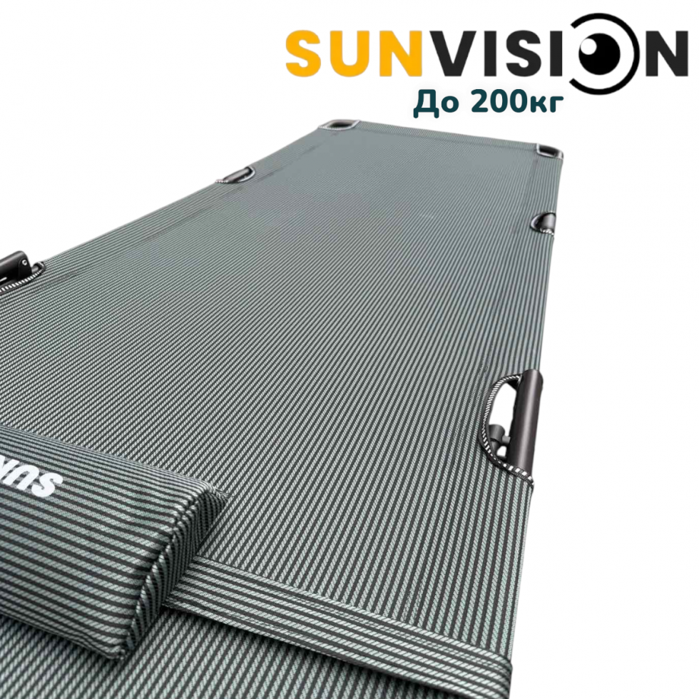 СГЪВАЕМО ПОХОДНО ЛЕГЛО ТИП ШЕЗЛОНГ SUNVISION Сив и Син SV-3998