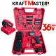 Голям Акумулаторен Гайковерт 1/2 36V 8Ah KRAFTMASTER с 25 части 2 Батерии и Зарядно в Куфар