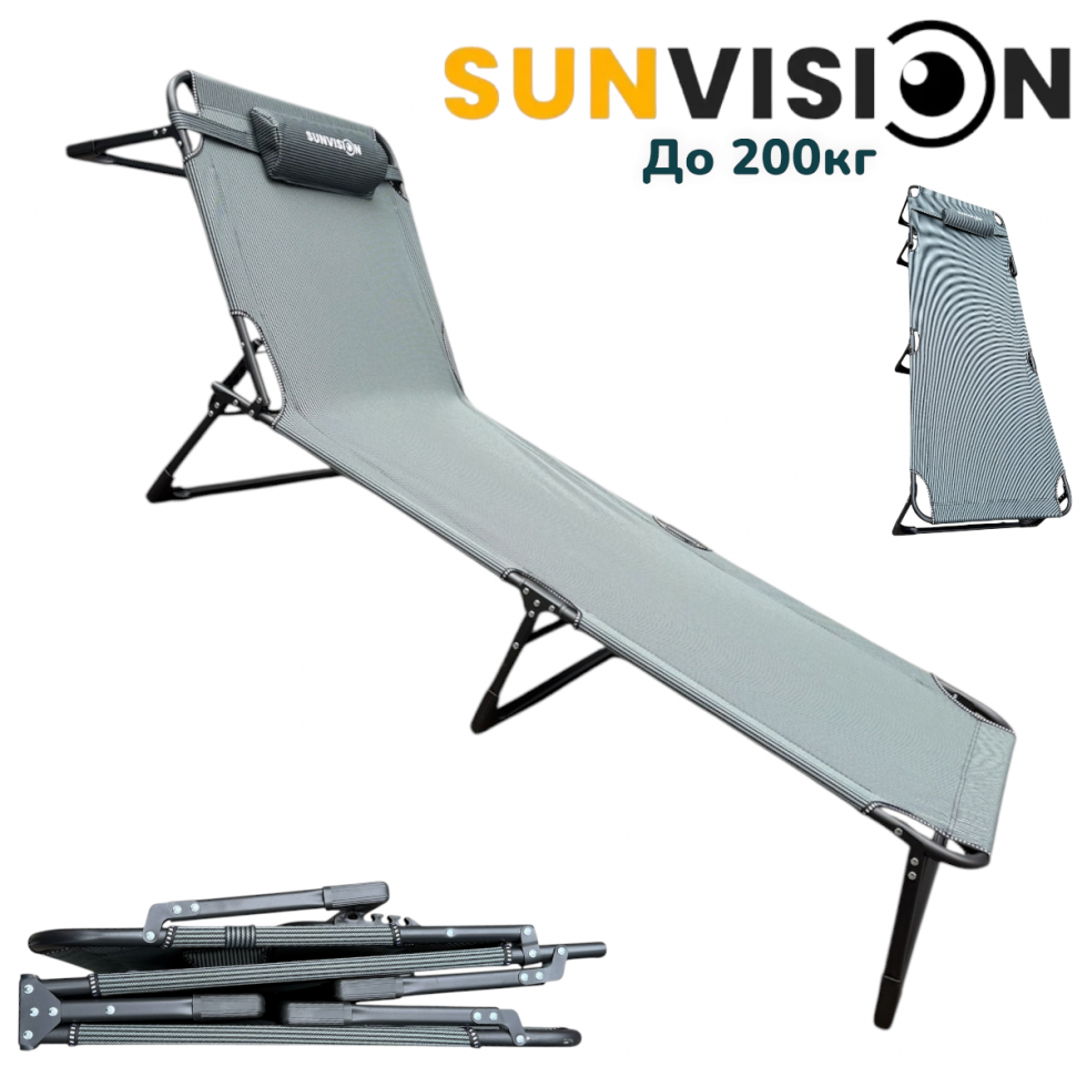 СГЪВАЕМО ПОХОДНО ЛЕГЛО ТИП ШЕЗЛОНГ SUNVISION Два Цвята SV-3998