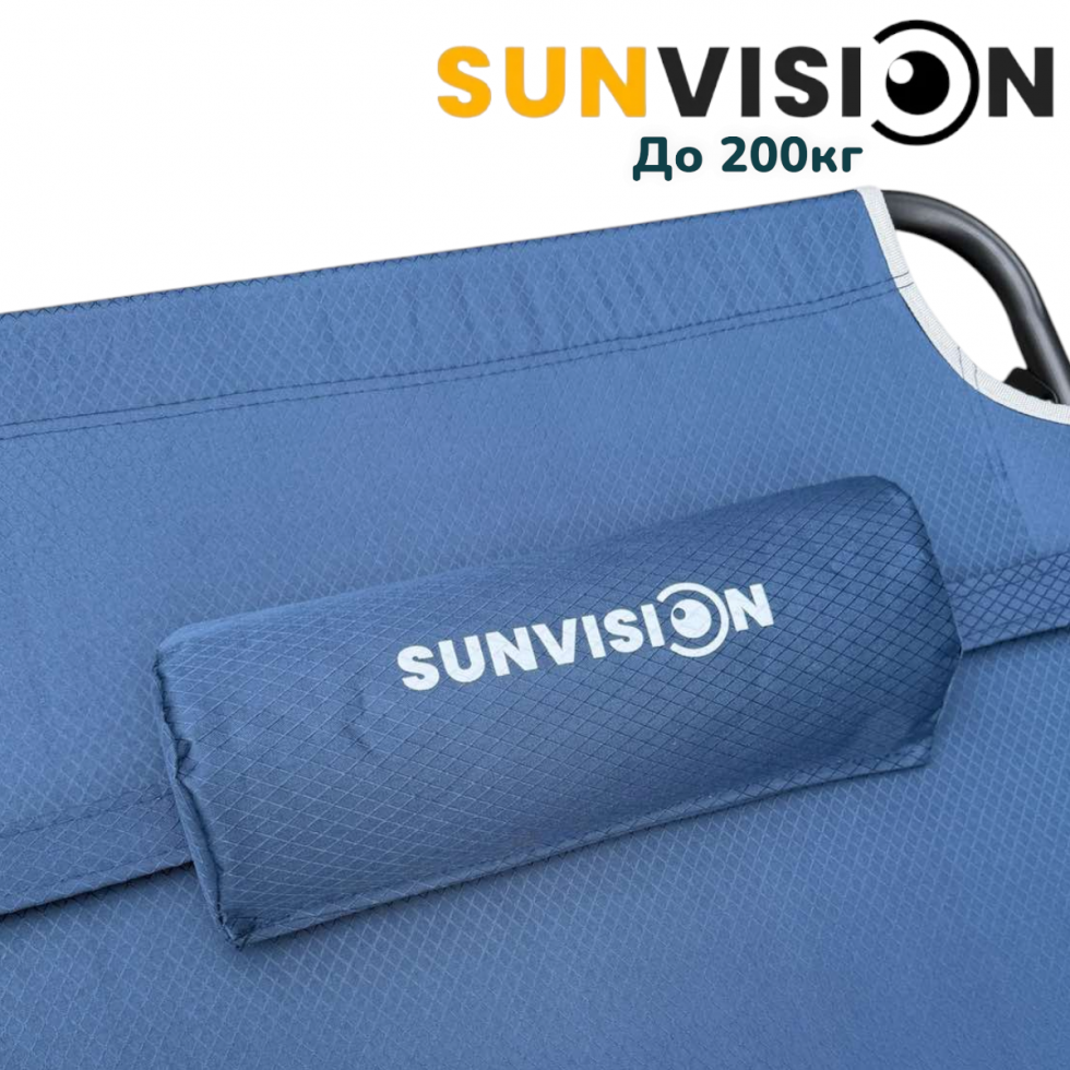 СГЪВАЕМО ПОХОДНО ЛЕГЛО ТИП ШЕЗЛОНГ SUNVISION Сив и Син SV-3998