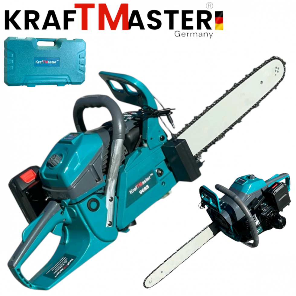 Бензинова Резачка за Дърва с Автоматично Палене с Батерия 42 кубика KRAFT MASTER