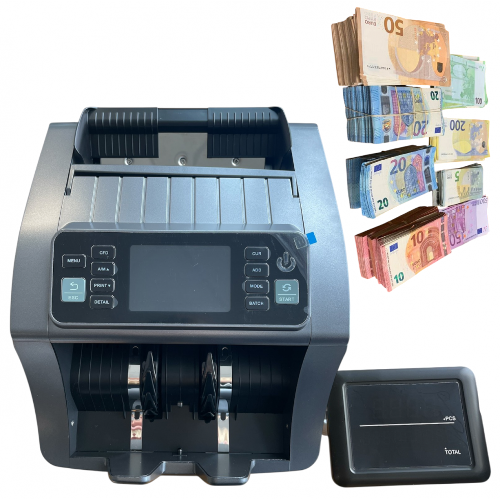 Банкнотоброячка Професионална Машина за Пари Многовалутна с Детектор и Дисплей