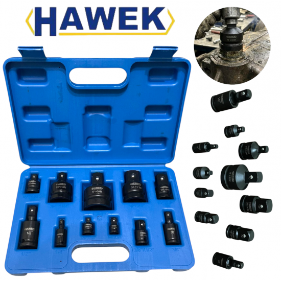 Ударни Адаптери – Преходници и Карета за Гедоре 11 части HAWEK