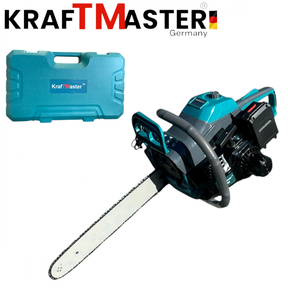 Бензинова Резачка за Дърва с Автоматично Палене с Батерия 42 кубика KRAFT MASTER