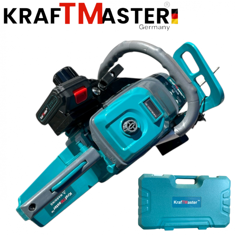 Бензинова Резачка за Дърва с Автоматично Палене с Батерия 42 кубика KRAFT MASTER