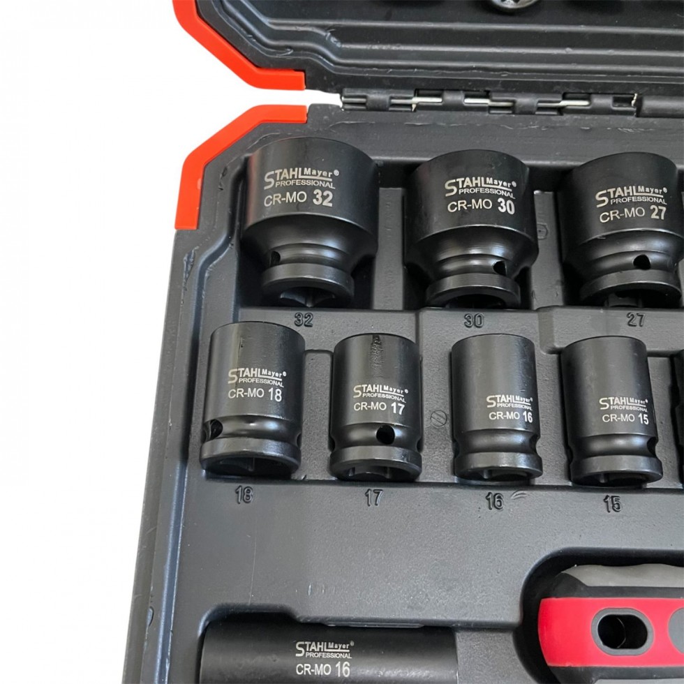 Ударно Гедоре 1/2" 37 части Тресчотка и Ключове STAHLMAYER