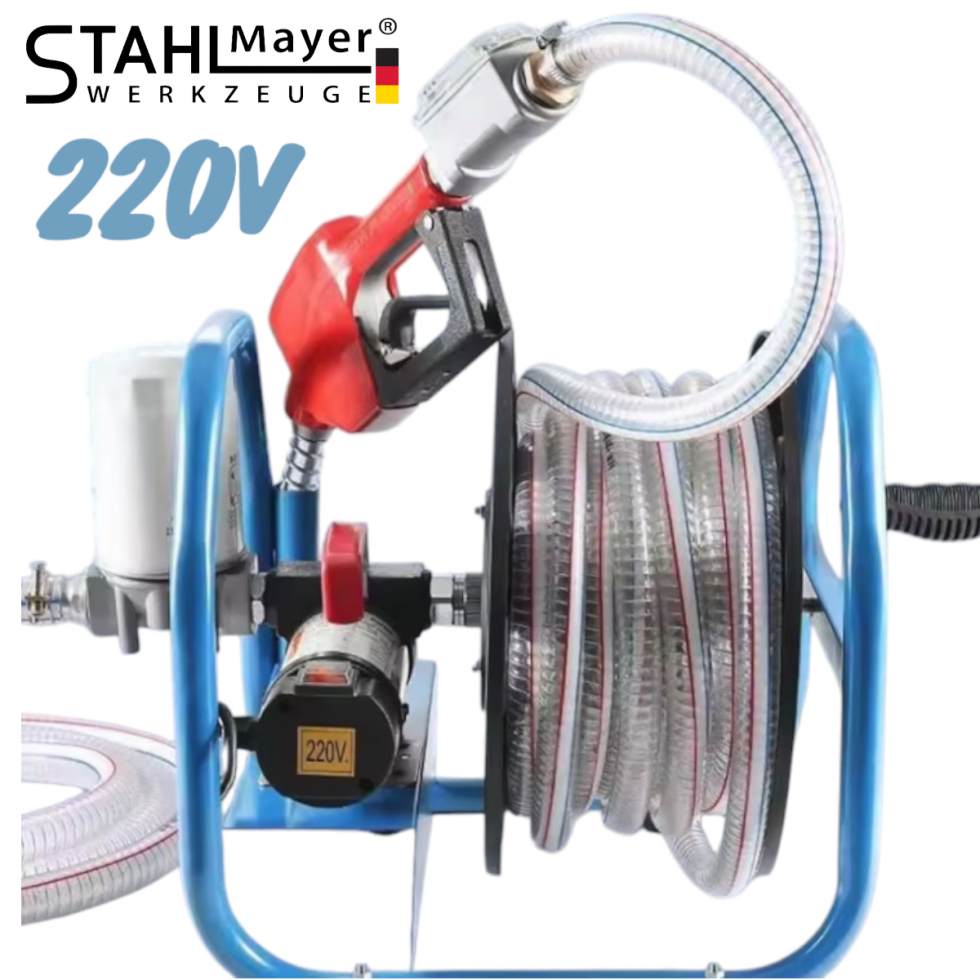 Електрическа Помпа за Гориво със Стойка и Пистолет  220V 380W STAHLMAYER В-29-31