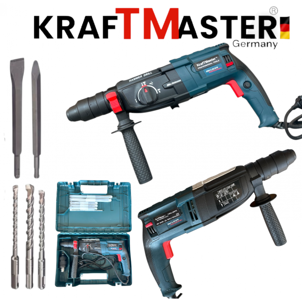 3в1 Бъркалка за Бетон Перфоратор и Ъглошлайф 125мм Електрически KRAFTMASTER Стройтелен Миксер Ударна Бормашина и Флекс ПРОМО КОМПЛЕКТ 3в1 Бъркалка за Бетон Перфоратор и Ъглошлайф 125мм Електрически KRAFTMASTER Стройтелен Миксер Ударна Бормашина и Флекс ПРОМО КОМПЛЕКТ