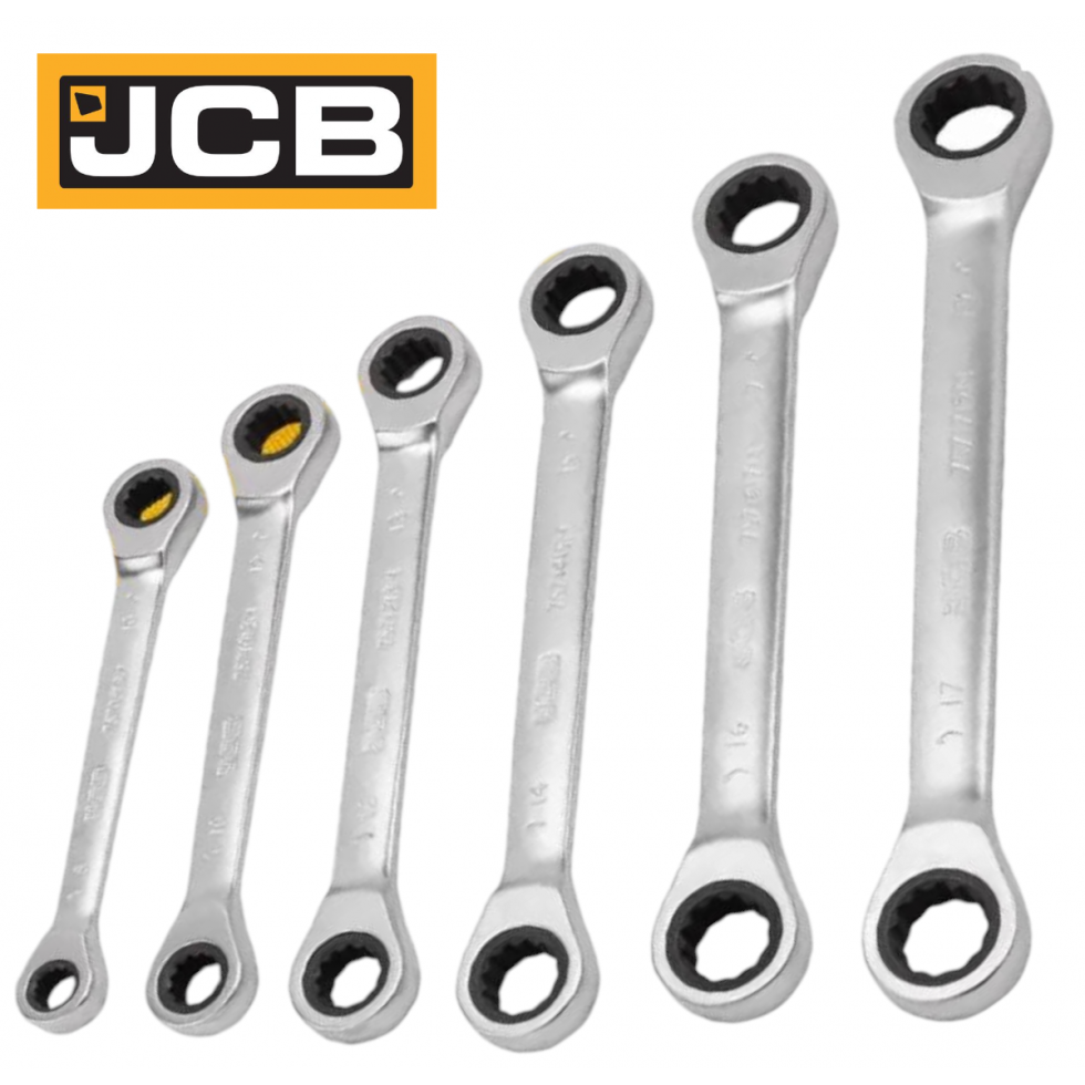 Ключове Тресчотни Двустранни JCB Комплект 6 части 8–19мм JCB-50621M Ключове Тресчотни Двустранни JCB Комплект 6 части 8–19мм JCB-50621M