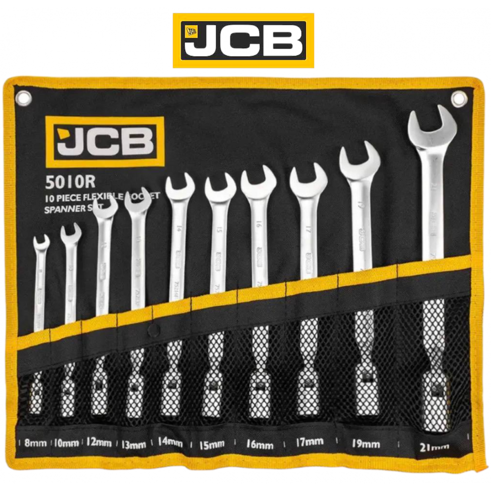 Глухи Ключове Звездогаечни Комплект JCB 10 части 8-2мм 5010R Глухи Ключове Звездогаечни Комплект JCB 10 части 8-2мм 5010R