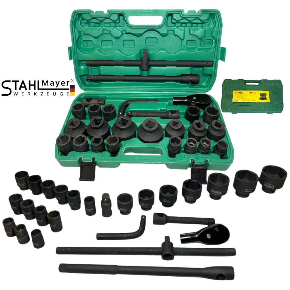 Гедоре Камионджийско 26 части STAHLMAYER 21-65мм ударни вложки CR-MO Гедоре Камионджийско 26 части STAHLMAYER 21-65мм ударни вложки CR-MO