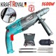 Пробивна Бормашина Перфоратор Ударен 1600W KRAFT + Бъркалка за Бетон 2400W Миксер за Цимент Kraft