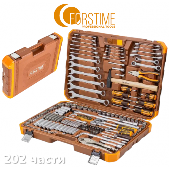  ГЕДОРЕ Професионално 202 ЧАСТИ 1/4″ 3/8″ 1/2″ FORSTIME