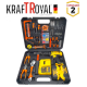 Акумулаторен Безжичен Винтоверт KRAFT ROYAL 36V 8,0AH 2 батерии + 111 части инструменти Акумулаторен Безжичен Винтоверт KRAFT ROYAL 36V 8,0AH 2 батерии + 111 части инструменти