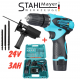 Акумулаторен Винтоверт Двускоростен + Подарък Адаптер Зеге 24V 3,0AH STAHLMAYER Акумулаторен Винтоверт Двускоростен + Подарък Адаптер Зеге 24V 3,0AH STAHLMAYER