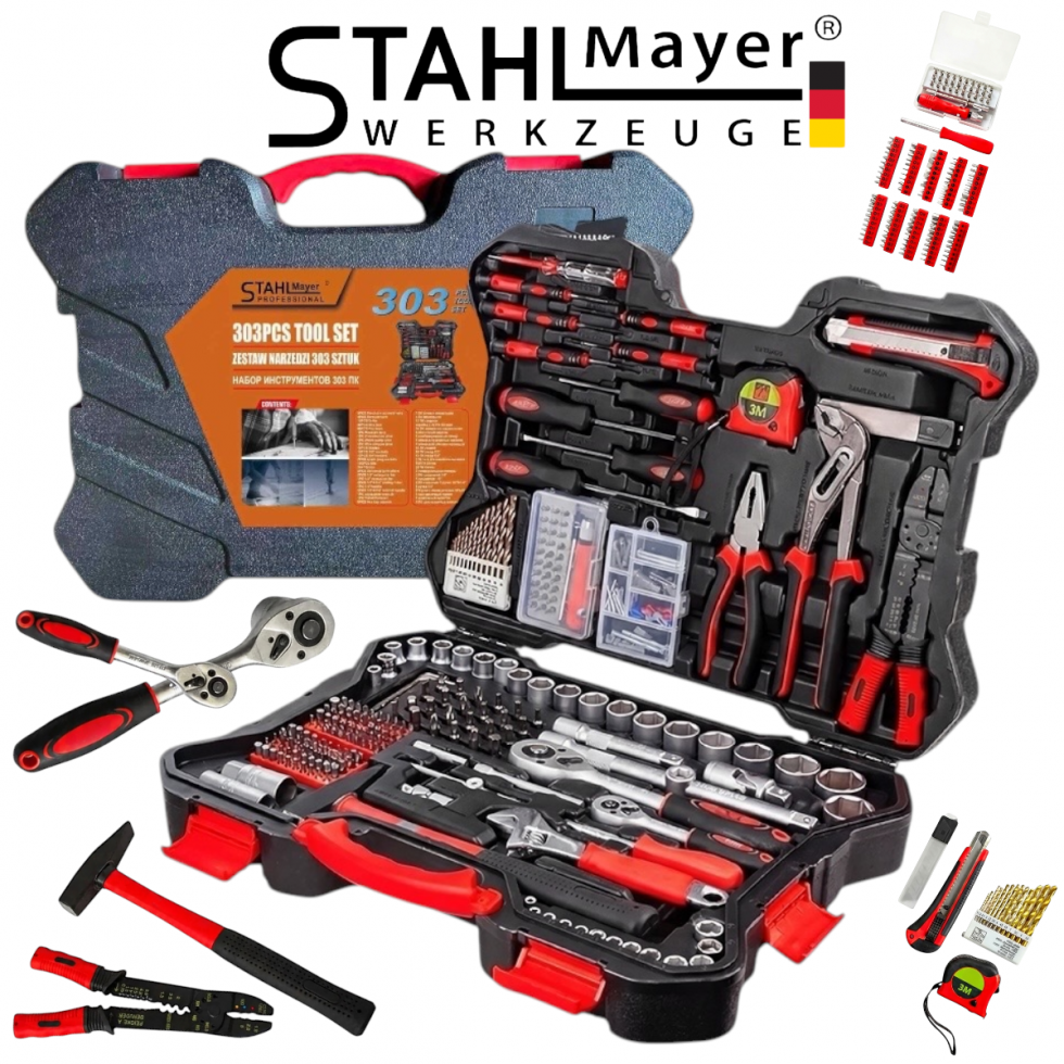 Гедоре Комплект 303 части 1/2" 1/4" STAHLMAYER Инструменти Гедоре Комплект 303 части 1/2" 1/4" STAHLMAYER Инструменти