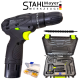 2в1 Акумулаторен Винтоверт + Мини Ъглошлайф 76мм STAHLMAYER 2 Батерии и Зарядно в Куфар